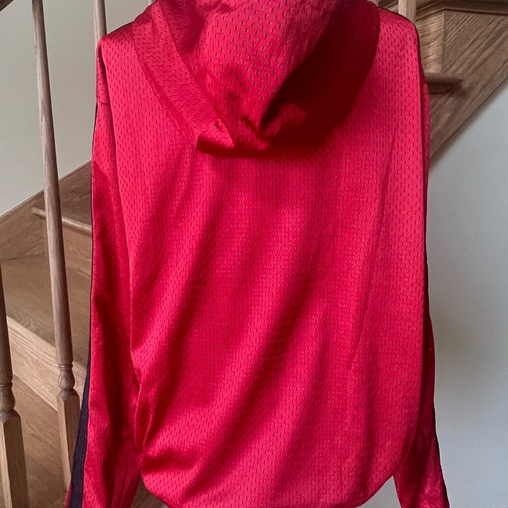 NWT MENS FENDI x KWAY LIMITED EDITION ITALY PERFORATED RED REVERSIBLE JACKET MED - Picture 7 of 15